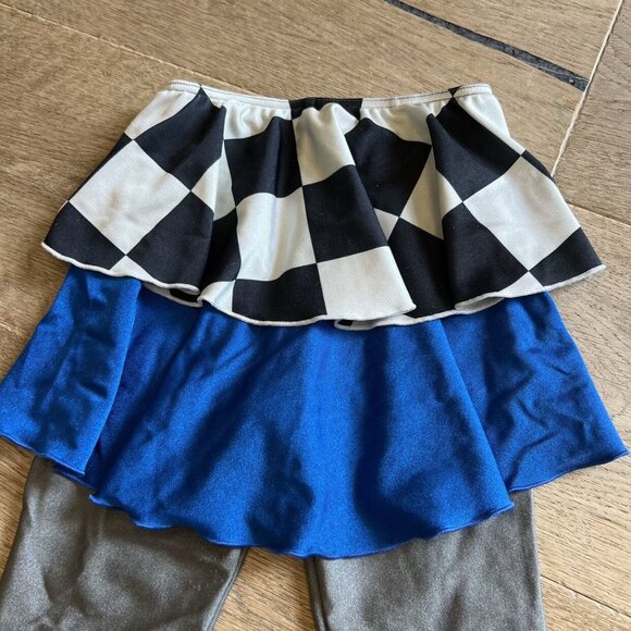 Wolf And Rita Ruffle Leggings Checkered Pants - Picture 2 of 8